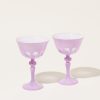 Home Sir Madam | Rialto Glass Coupe Set In Lupine