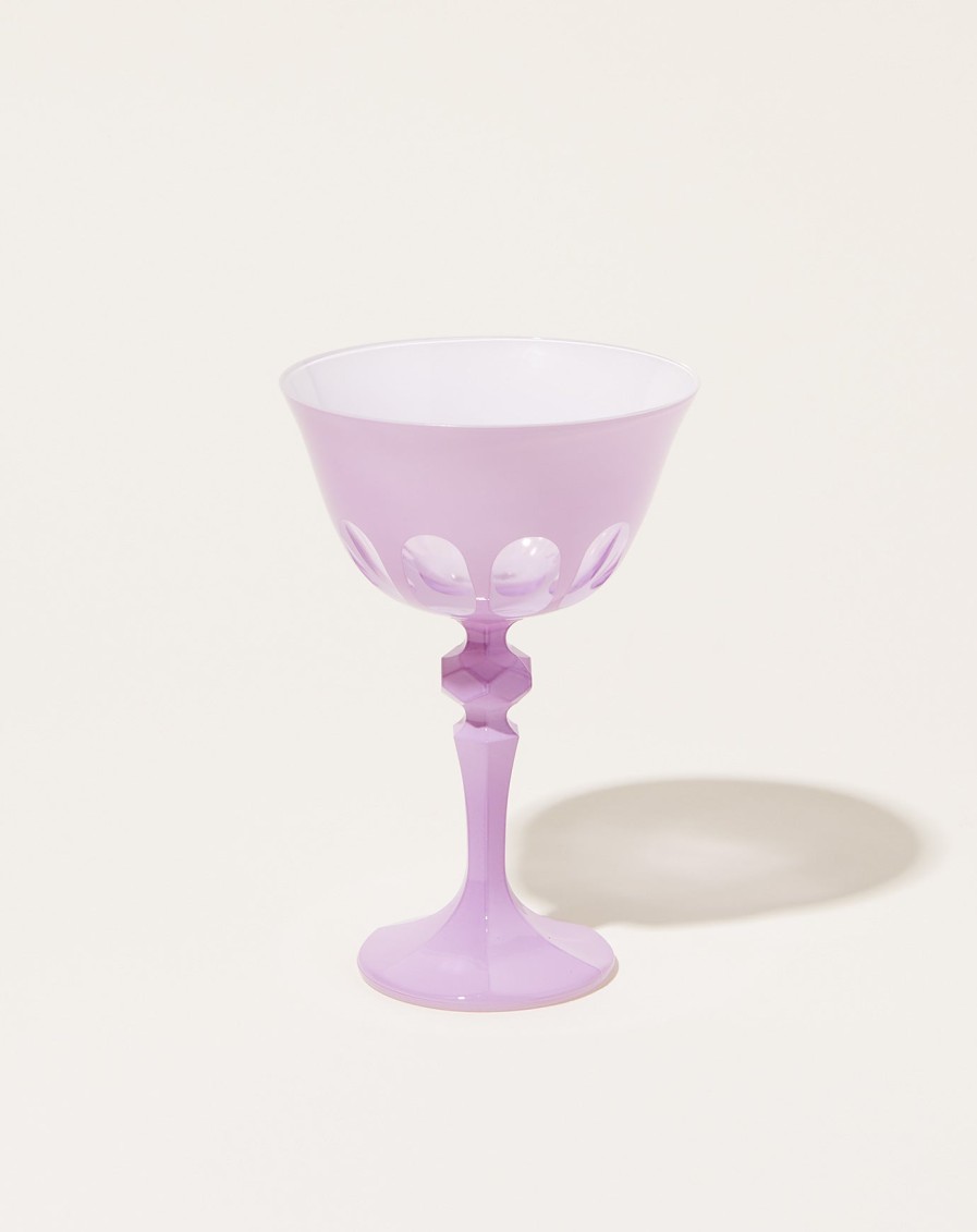 Home Sir Madam | Rialto Glass Coupe Set In Lupine