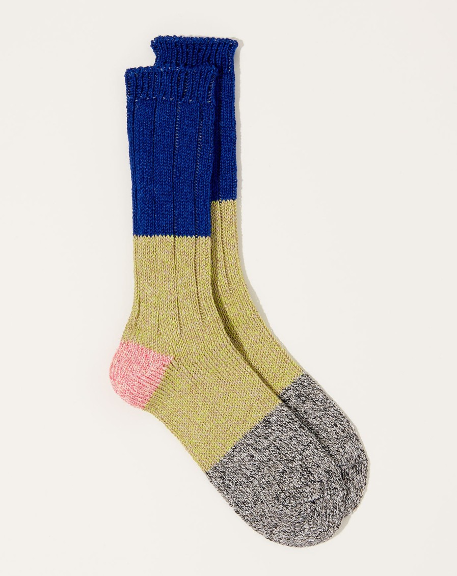 Accessories Kapital | 56 Yarns Linen Grandrelle Socks In Blue