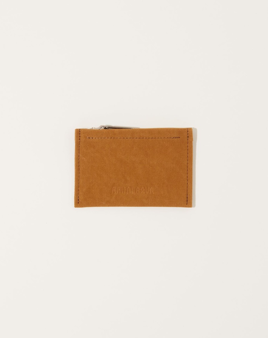 Accessories Amiacalva | Washed Canvas Pouch In Mustard