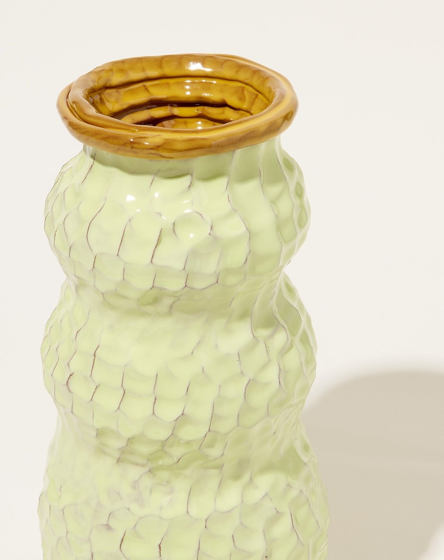 Home Sean Gerstley | Snowman Vase In Honeydew And Dandelion