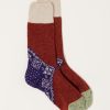 Accessories Kapital | 96 Yarns Wool Heel Bandana Socks In Purple