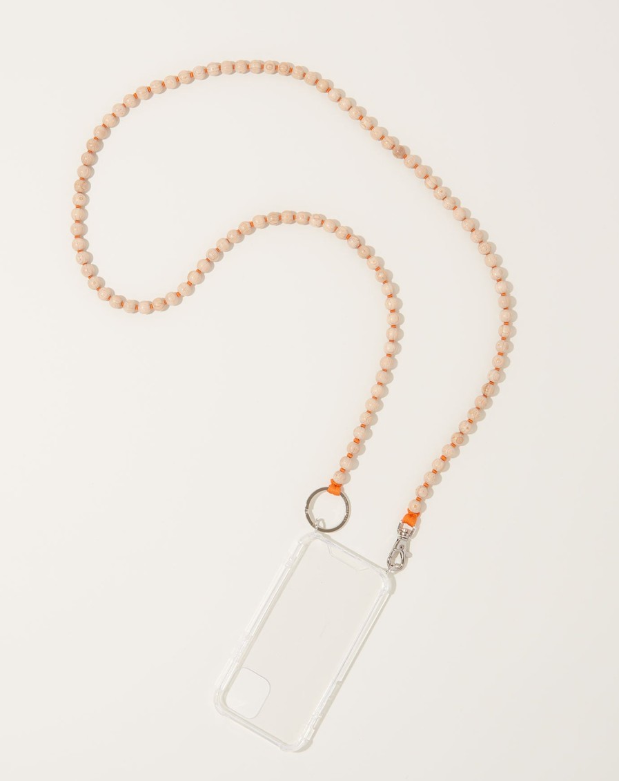 Accessories Ina Seifart | Handykette Iphone Necklace In Natural On Orange