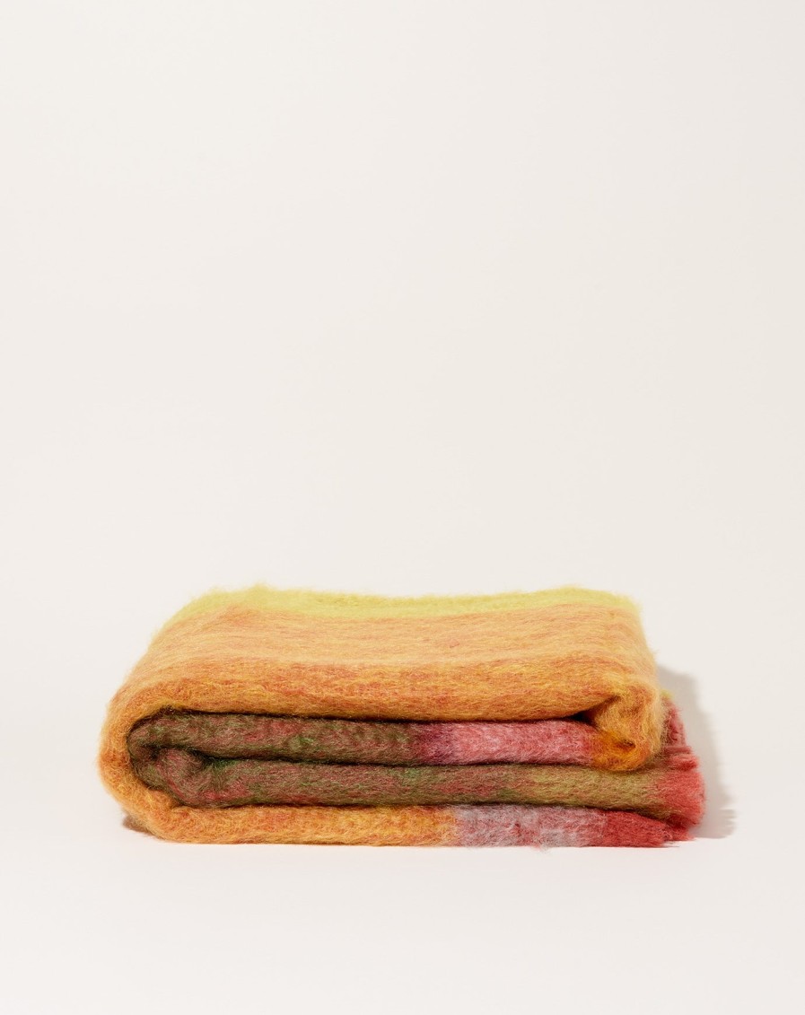 Home Mantas Ezcaray | Mohair Rozco Blanket In Lime