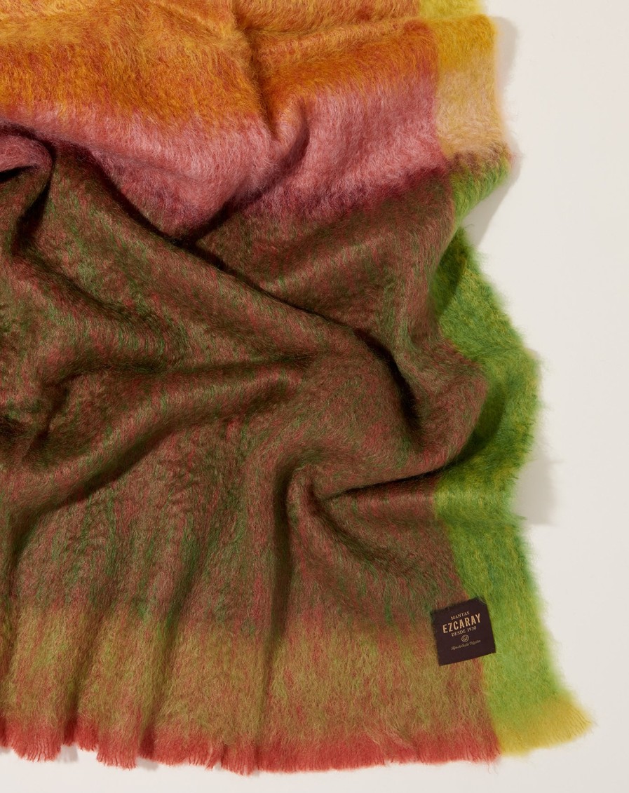 Home Mantas Ezcaray | Mohair Rozco Blanket In Lime