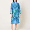 Home Dusen Dusen | Bathrobe In Passion Fruit Stripe