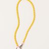 Accessories Ina Seifart | Perlen Long Keyholder In Yellow On Rose