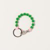 Accessories Ina Seifart | Perlen Short Keyholder In Green On Rose