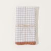 Home Caravan | Two-Tone Gingham Napkins In Blue & Cognac, Set Of 4