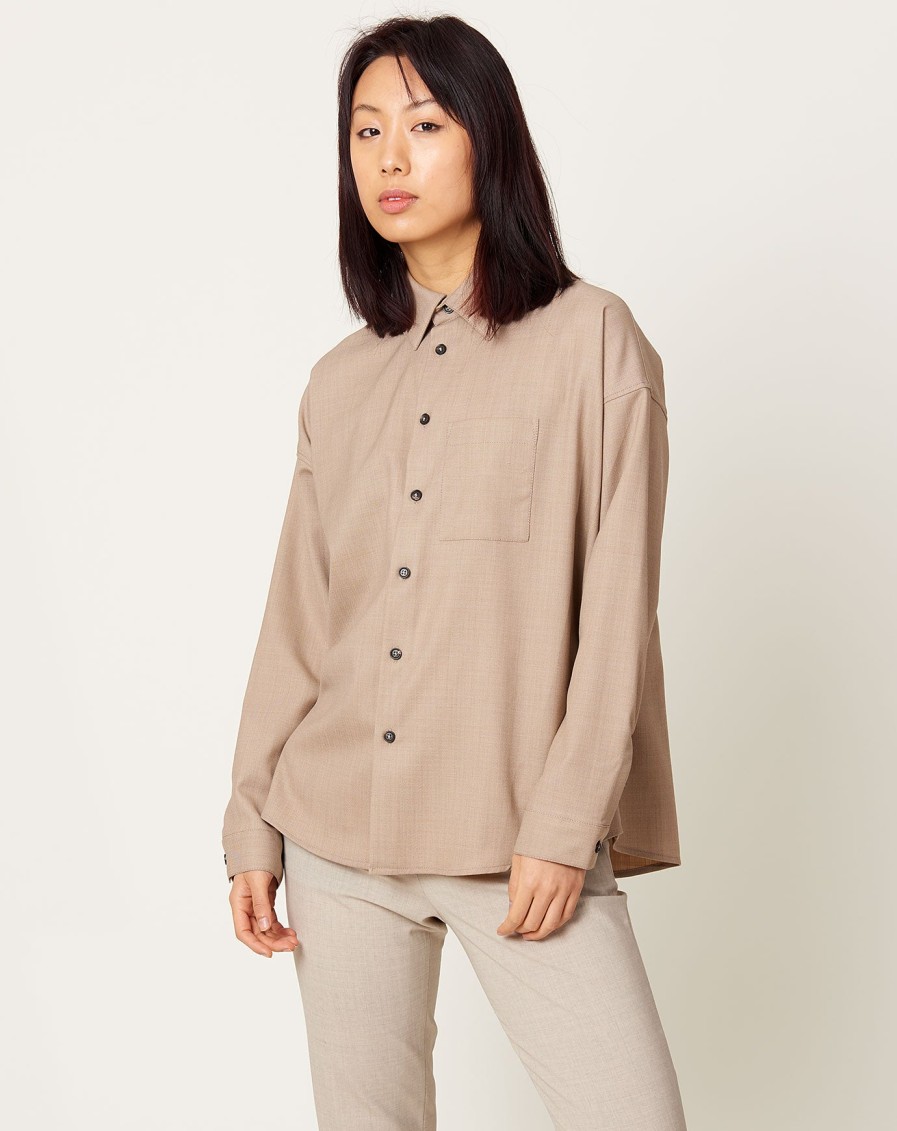 Apparel 6397 | Uniform Top In Oatmeal Heather