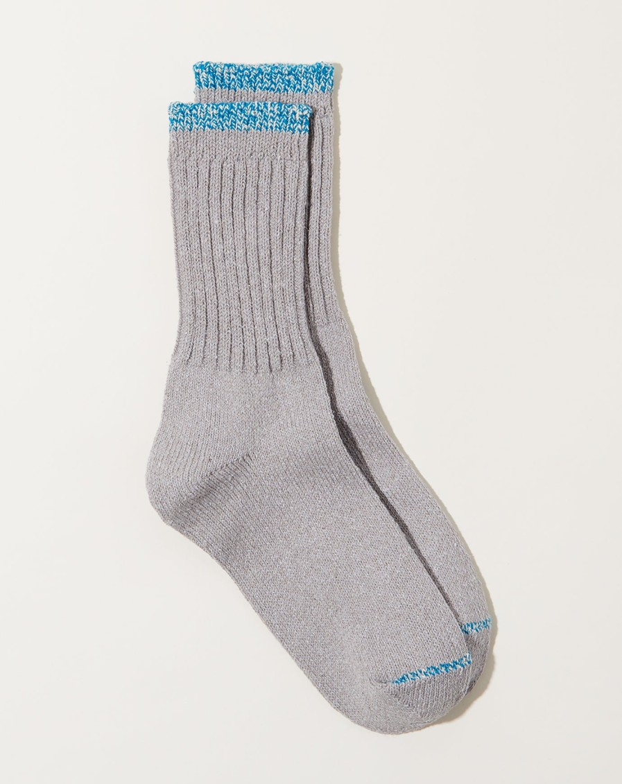 Accessories Nishiguchi Kutsushita | Silk Cotton Socks In Light Grey