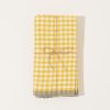 Home Caravan | Two-Tone Gingham Napkins In Dijon & Grey, Set Of 4