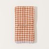 Home Caravan | Two-Tone Gingham Napkins In Cognac & Blue, Set Of 4