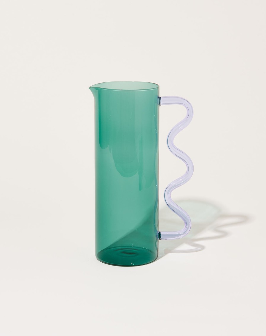 Home Sophie Lou Jacobsen | Wave Pitcher In Teal With Lilac