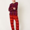 Apparel Raquel Allegra | Sunday Pant In Fire And Stripes Tie Dye