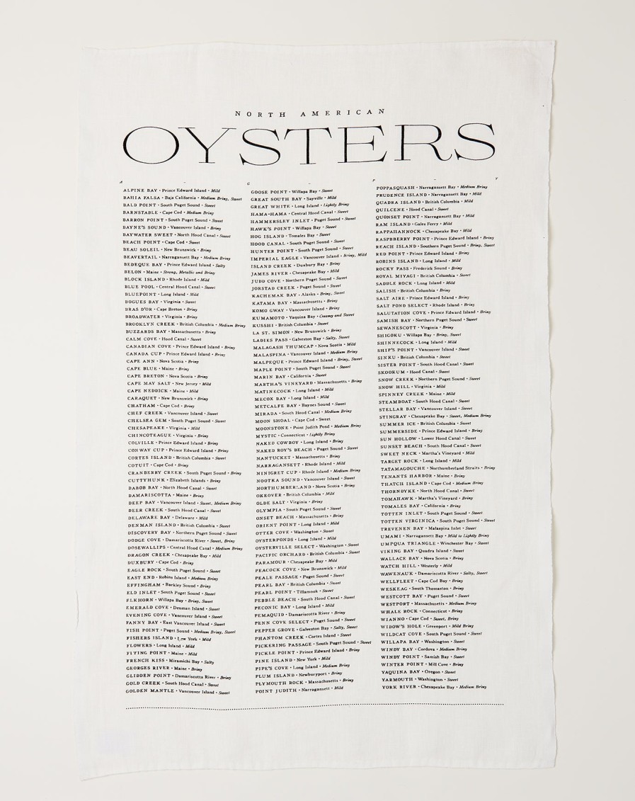 Home Sir Madam | Oyster List Tea Towel