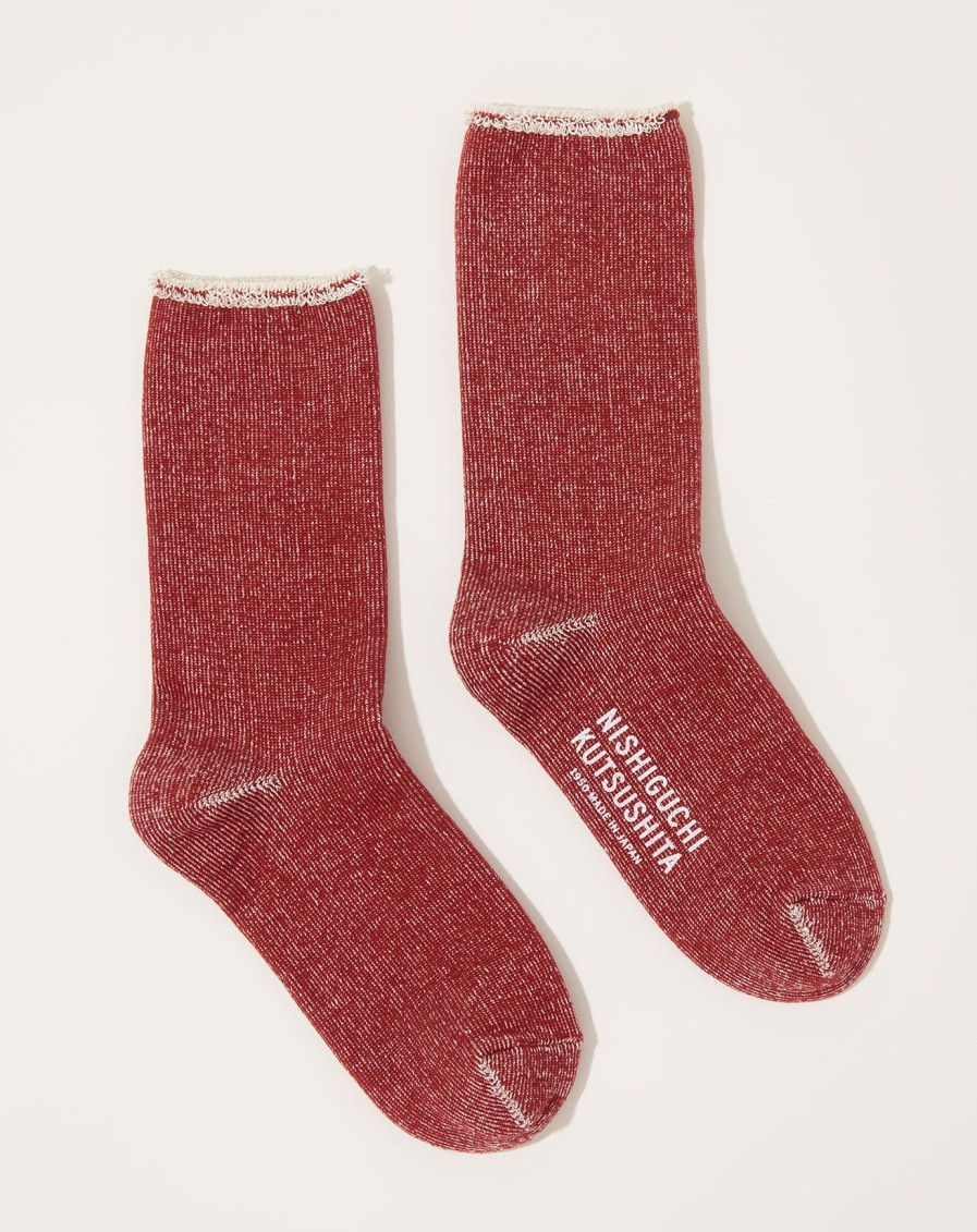 Accessories Nishiguchi Kutsushita | Silk Cotton Lounge Socks In Sygna Brown