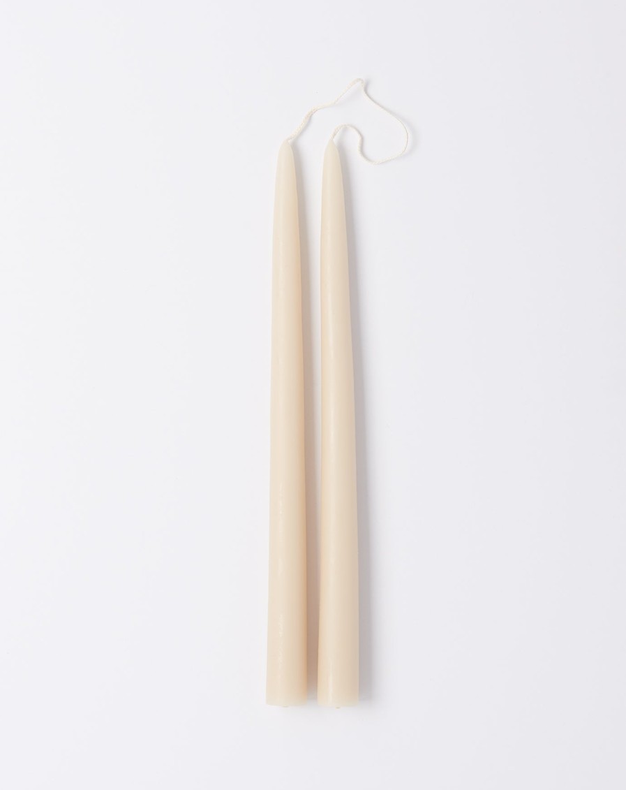 Home The Floral Society | Pair Of 12" Taper Candles In Parchment