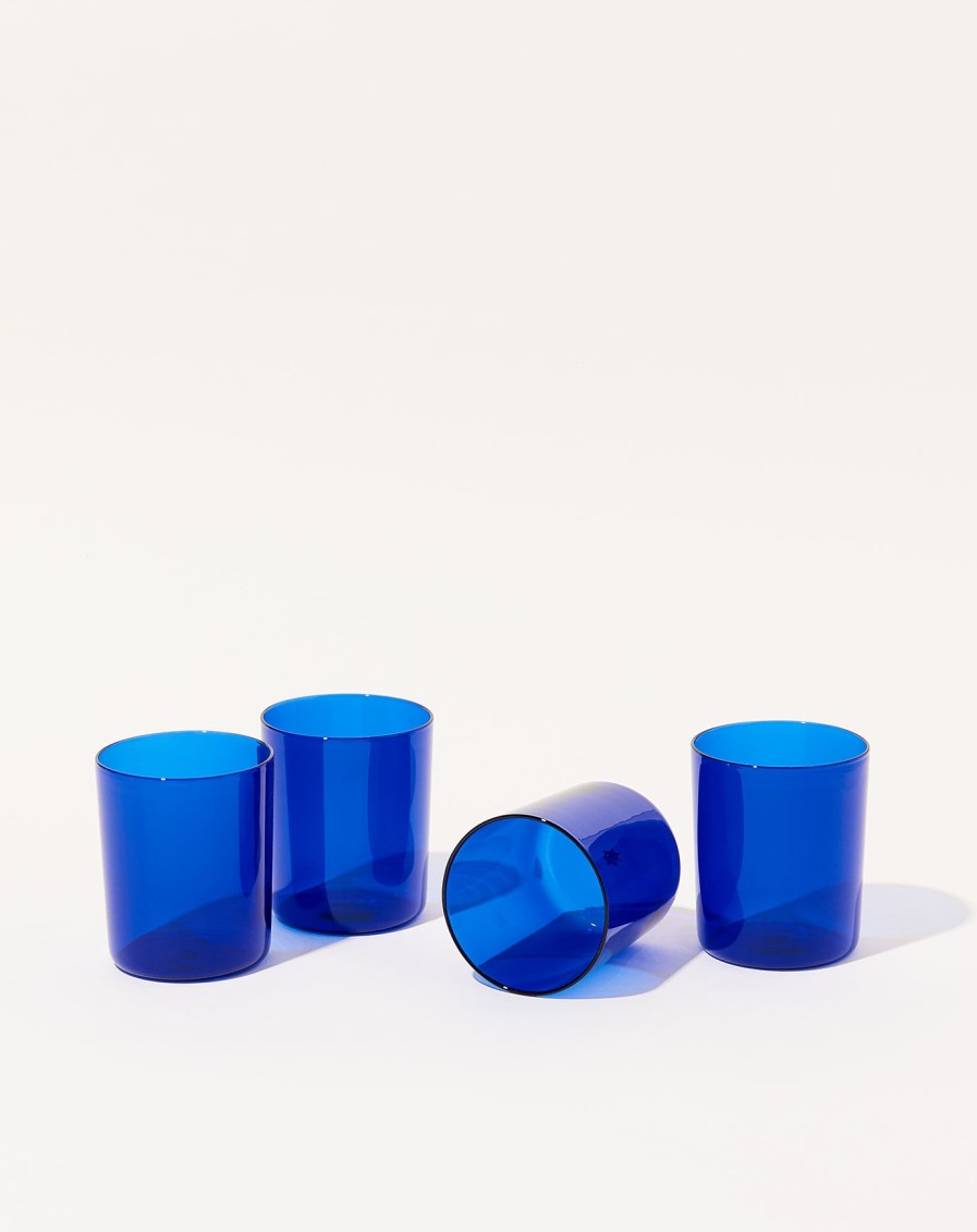 Home Maison Balzac | Set Of 4 Goblets In Indigo