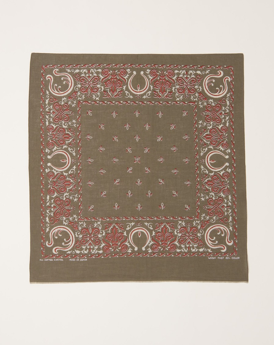 Accessories Kapital | Antler Naja Bandana In Khaki