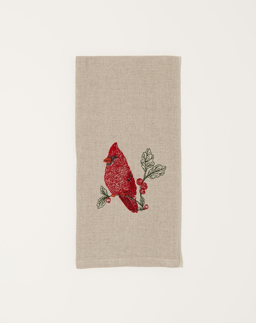 Home Coral Tusk | Red Cardinal Tea Towel