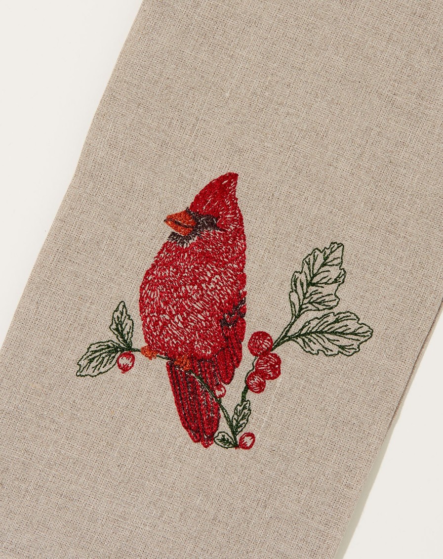 Home Coral Tusk | Red Cardinal Tea Towel