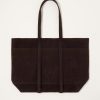 Accessories Amiacalva | Light Ounce Canvas Tote In Chocolate