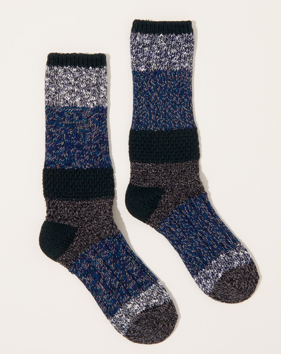 Accessories Kapital | 56 Yarns Kogin Grandrelle Socks In Navy