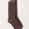 Accessories Nishiguchi Kutsushita | Hakne Cotton Wool Pile Socks In Mocha Brown