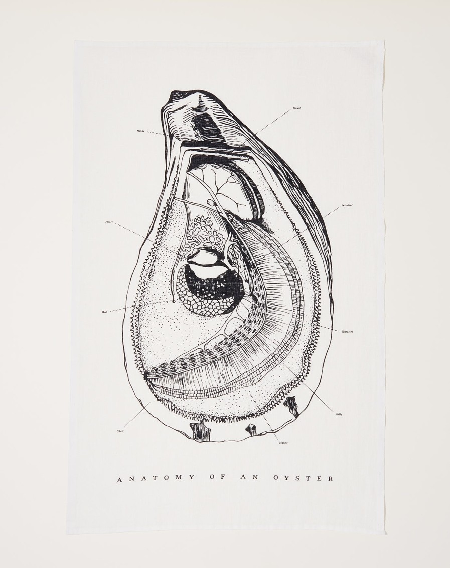 Home Sir Madam | Oyster Anatomy Tea Towel