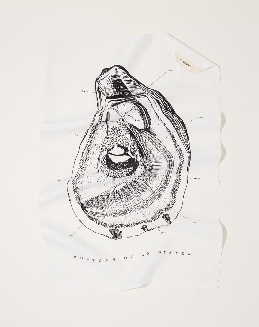 Home Sir Madam | Oyster Anatomy Tea Towel