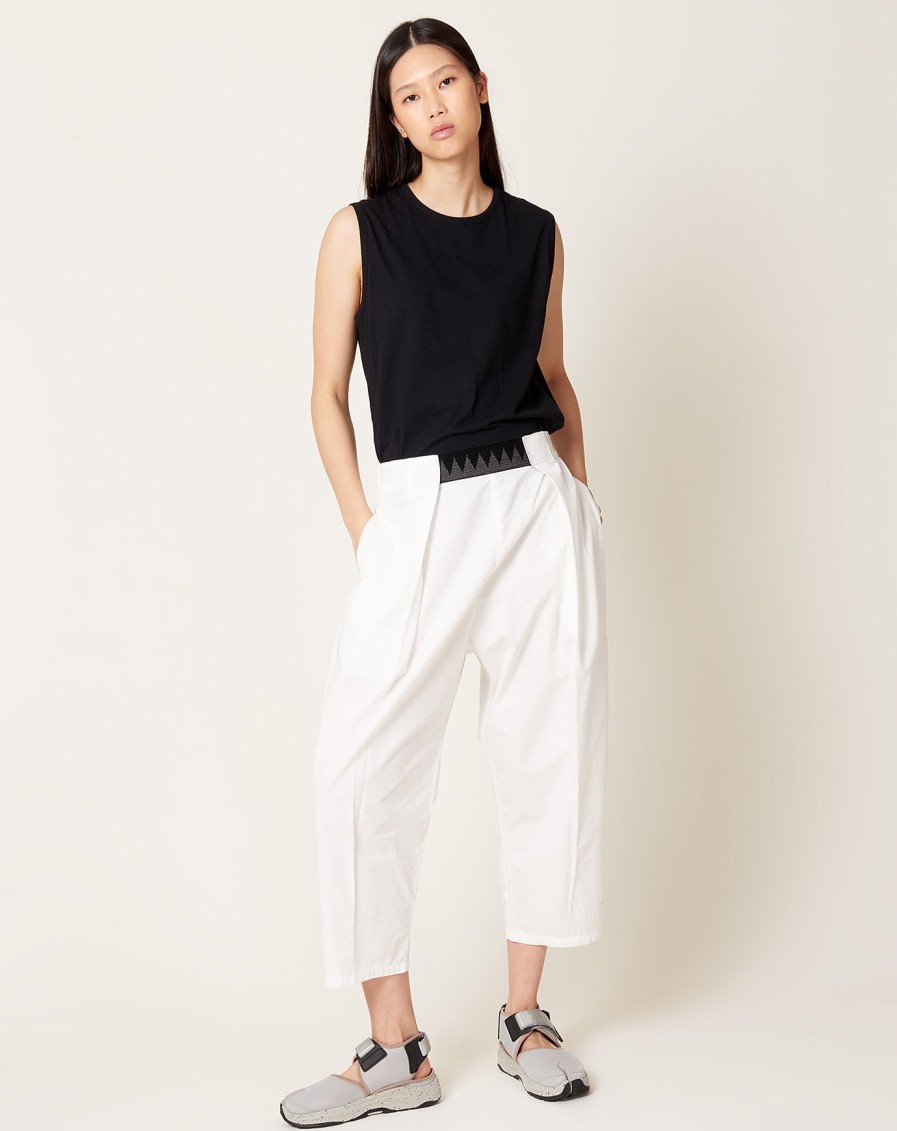 Apparel Kapital | Combed Burberry Cotton Easy-Beach-Go Pants In White