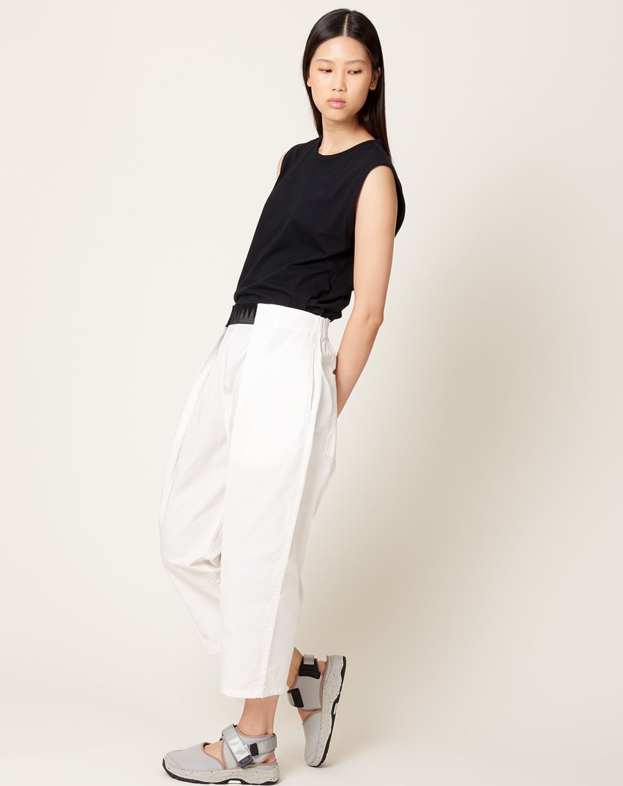 Apparel Kapital | Combed Burberry Cotton Easy-Beach-Go Pants In White