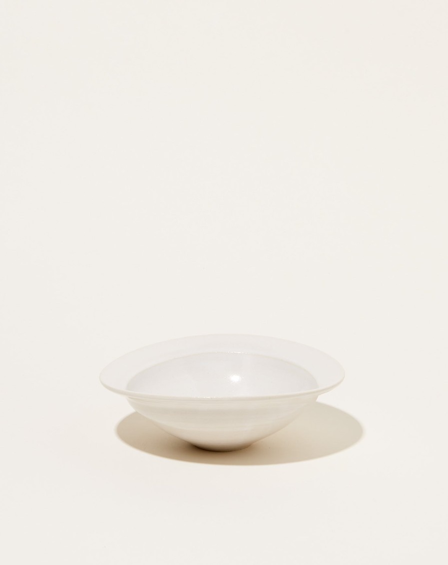 Home Monohanako | Medium Rim Bowl In White