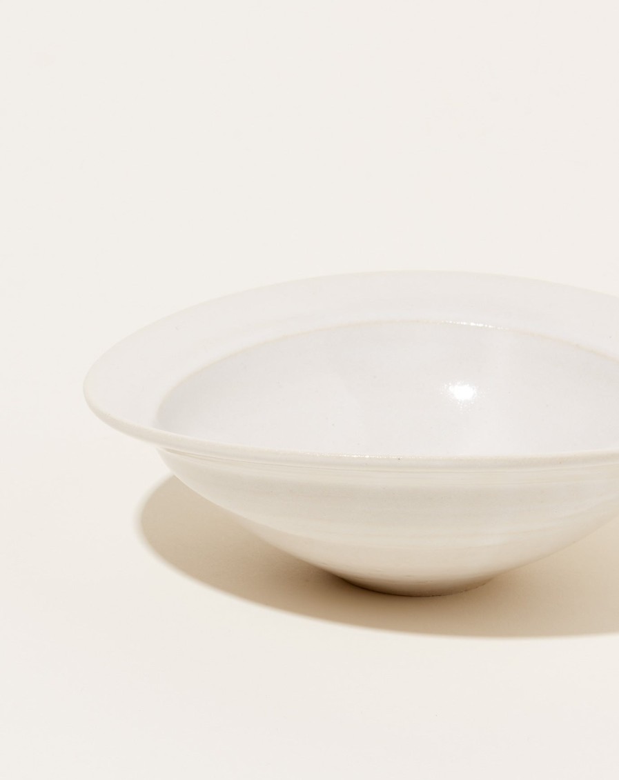 Home Monohanako | Medium Rim Bowl In White