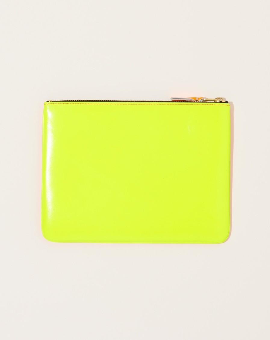 Accessories Comme des Garons | Super Fluo Wallet Pouch In Pink And Yellow