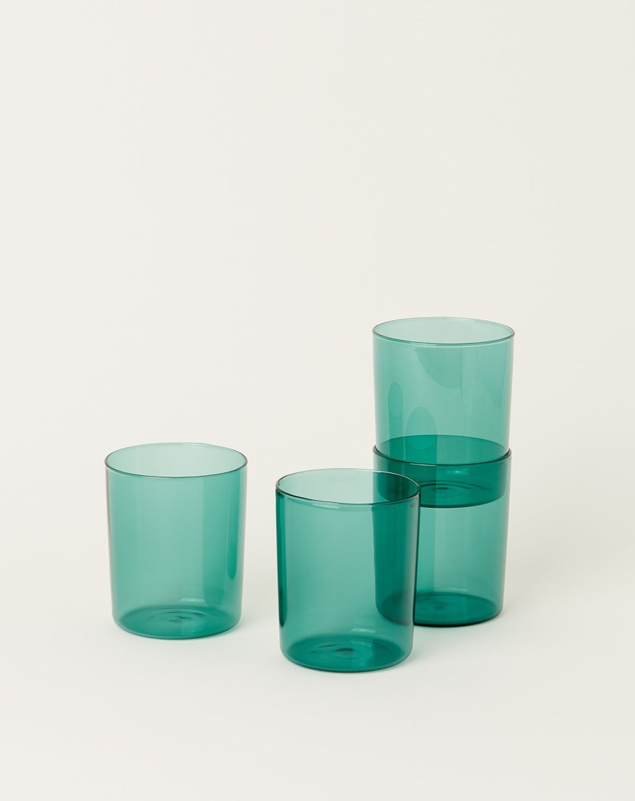 Home Maison Balzac | Set Of 4 Goblets In Teal