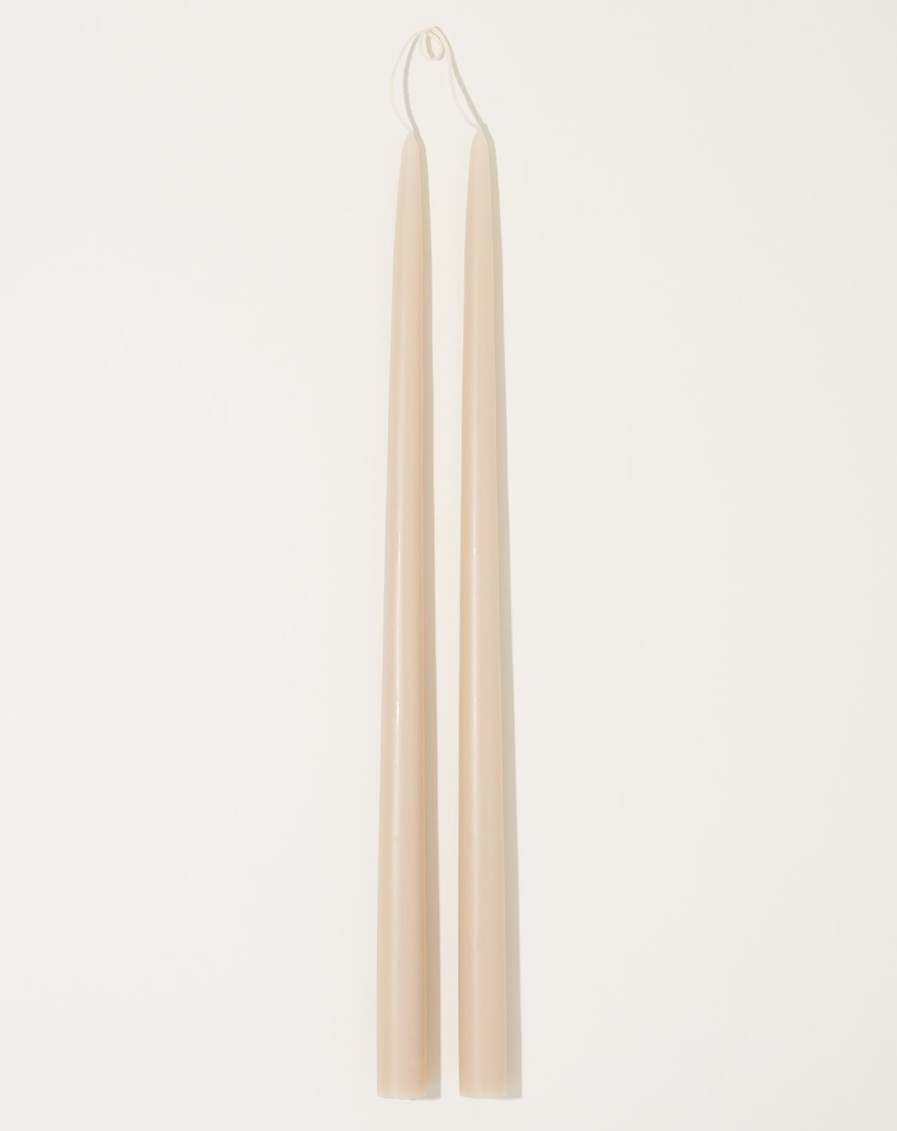 Home The Floral Society | Pair Of 18" Taper Candles In Parchment