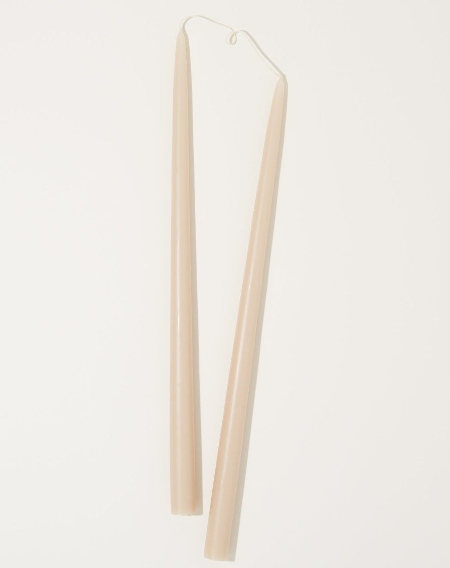 Home The Floral Society | Pair Of 18" Taper Candles In Parchment