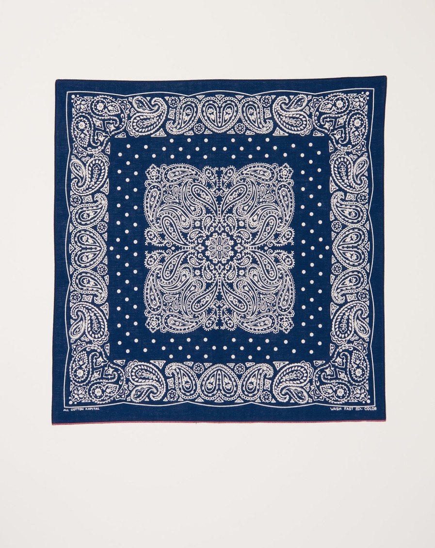 Accessories Kapital | Tuna Dance Bandana In Navy