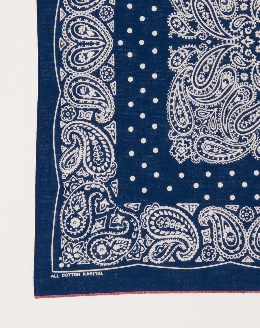 Accessories Kapital | Tuna Dance Bandana In Navy