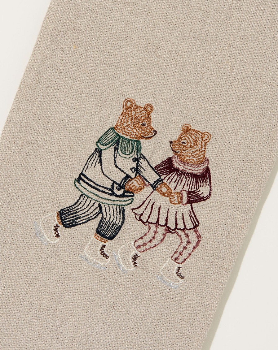 Home Coral Tusk | Ice Skater Bears Tea Towel