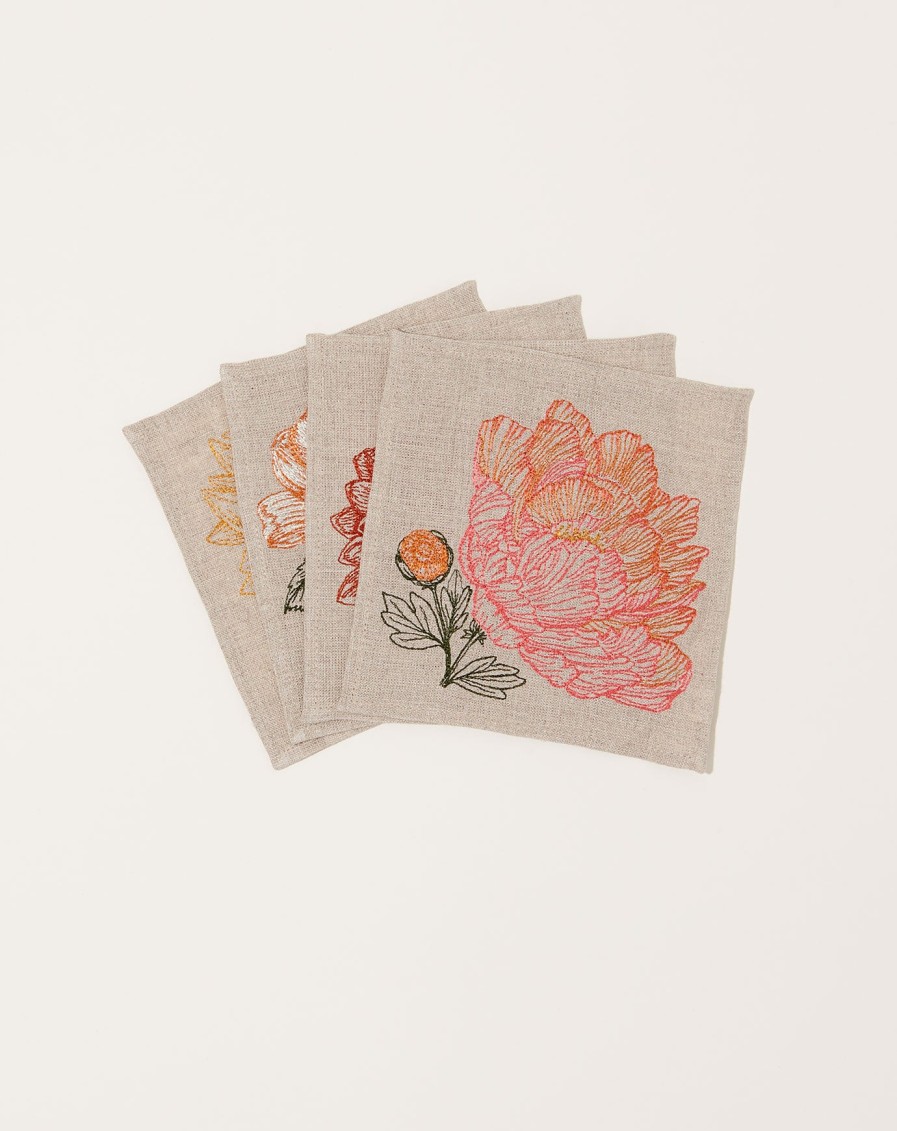 Home Coral Tusk | Paradise Garden Cocktail Napkin Set