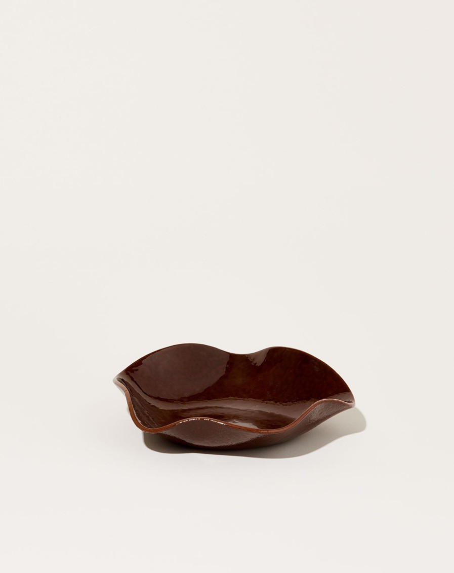 Home Sophie Lou Jacobsen | Small Petal Plate In Pecan (Opaque)