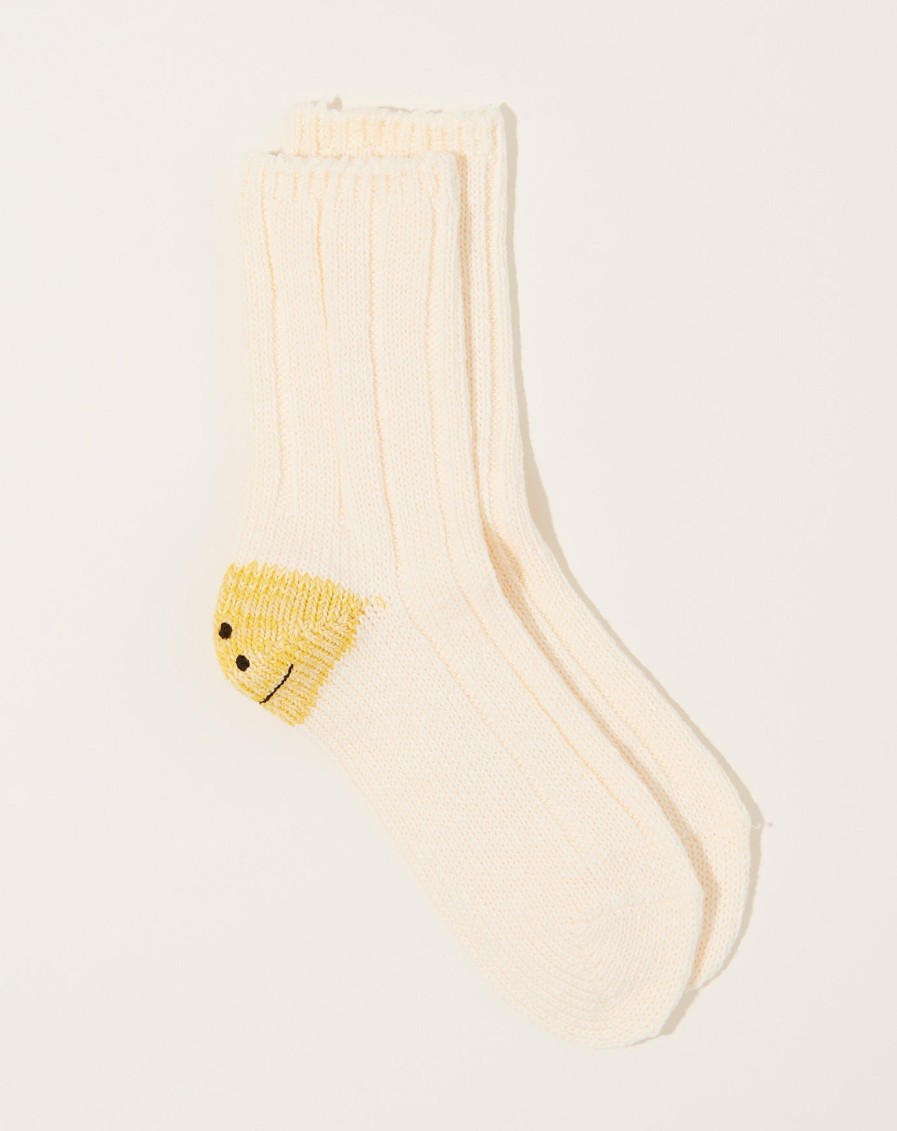 Accessories Kapital | 56 Yarns Ma-1 Rainbowy Happy Heel Socks In White