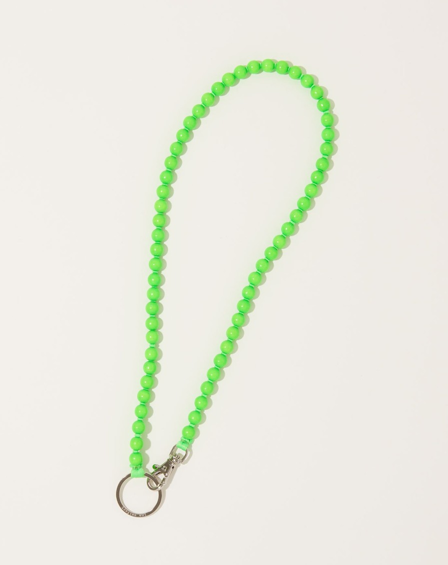 Accessories Ina Seifart | Perlen Long Keyholder In Neon Green On Neon Green