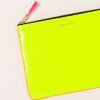 Accessories Comme des Garons | Super Fluo Wallet Zip Pouch In Yellow And Light Orange