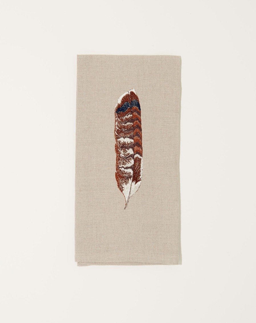 Home Coral Tusk | Red Tail Hawk Feather Tea Towel