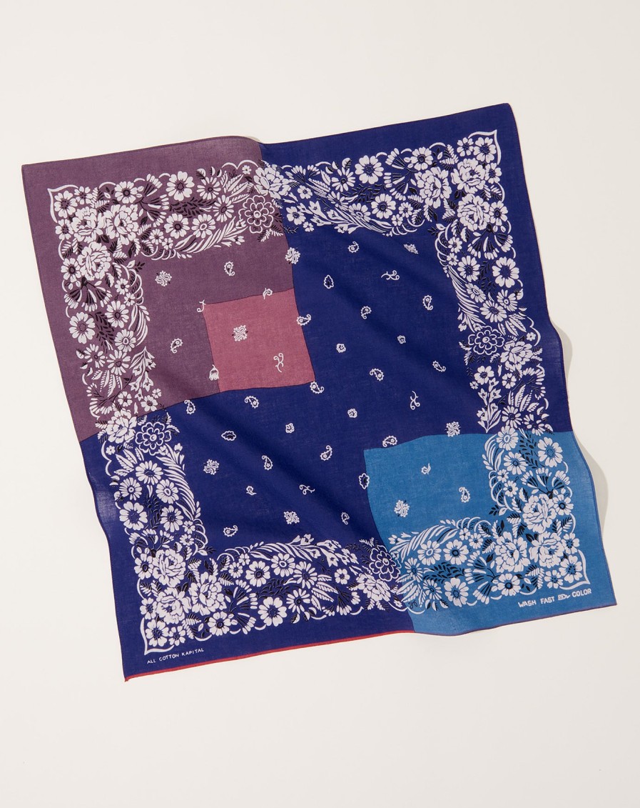 Accessories Kapital | Garden Patchwork Bandana In Purple