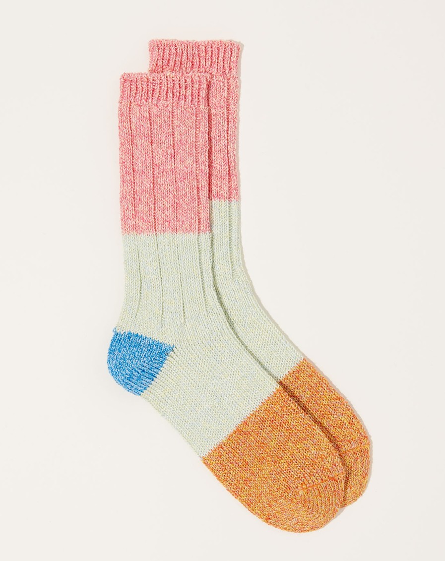 Accessories Kapital | 56 Yarns Linen Grandrelle Socks In Pink